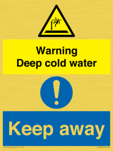 Warning Deep cold water Keep away